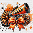 Cheer Black & Orange - Cheerleading DTF Transfers ready2transfer