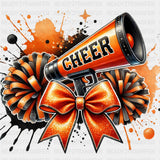 Cheer Black & Orange - Cheerleading DTF Transfers ready2transfer