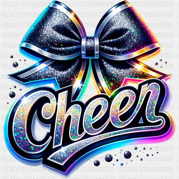 Cheer Black Ribbon - Cheerleading DTF Transfers