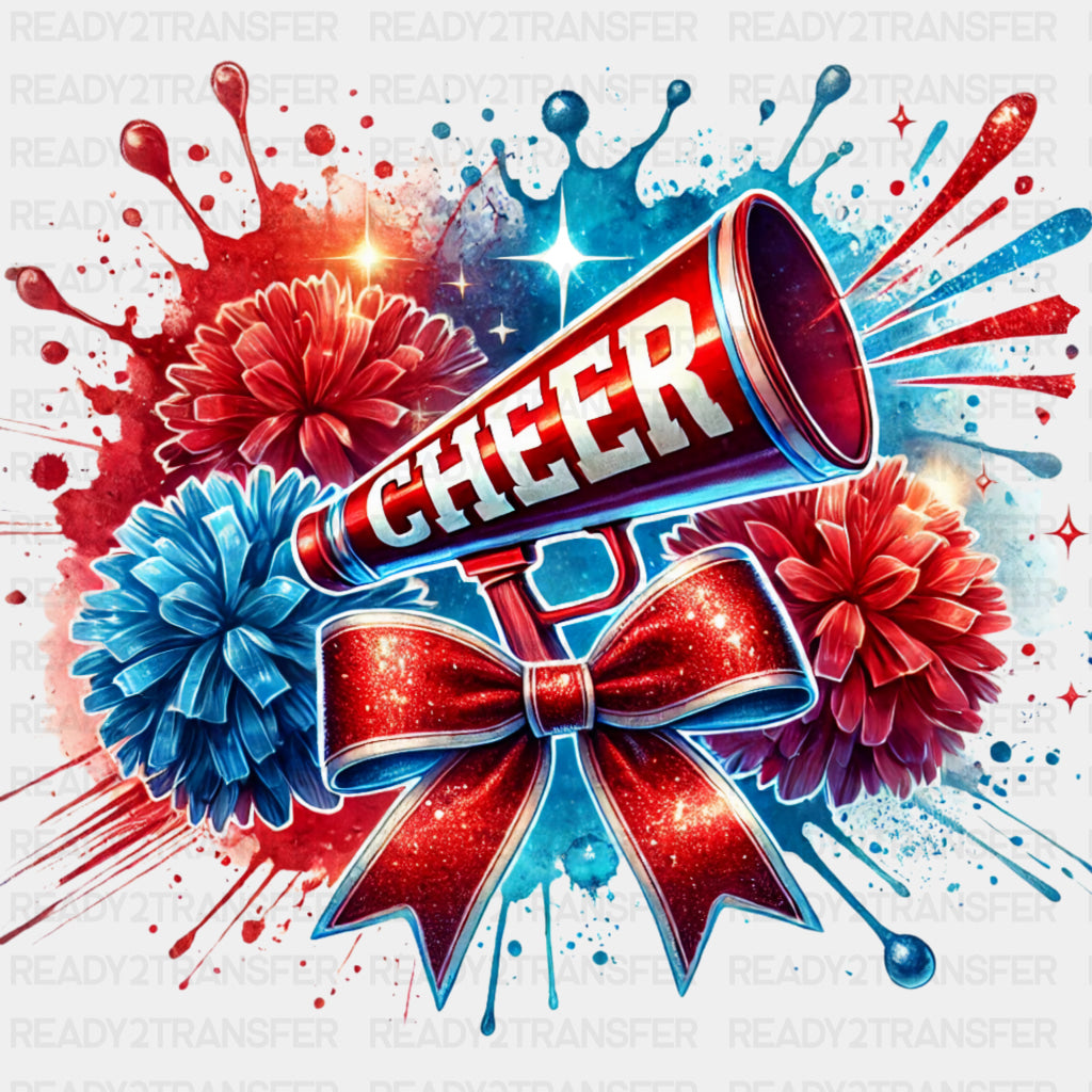 Cheer Blue & Red - Cheerleading DTF Transfers ready2transfer