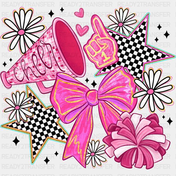 Cheer Checkered Stars - Cheerleading DTF Transfers