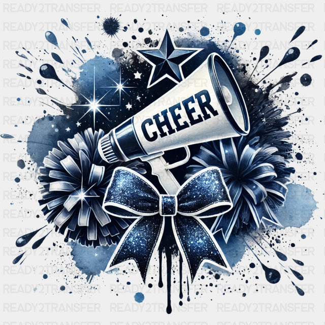 Cheer Dark Blue Megaphone - Cheerleading DTF Transfers ready2transfer