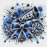 Cheer Dark Blue & White - Cheerleading DTF Transfers ready2transfer