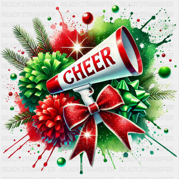 Cheer Green & Red - Cheerleading DTF Transfers