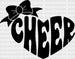 Cheer Heart Shape Design - Cheerleader DTF Heat Transfer ready2transfer Black