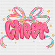 Cheer Pink & Cyan Ribbon - Cheerleading DTF Transfers ready2transfer