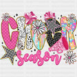 Cheer Season Flowers & Stars - Cheerleading DTF Transfers ready2transfer Dark Color Design (See Imaging)