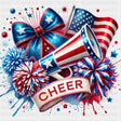 Cheer USA Themed - Cheerleading DTF Transfers ready2transfer
