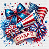 Cheer USA Themed - Cheerleading DTF Transfers ready2transfer
