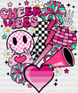 Cheer Vibes Doodles - Cheerleader Dtf Heat Transfer