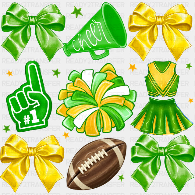 Cheerleader Items Light Green - Cheerleading DTF Transfers ready2transfer