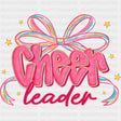 Cheerleader Pink & Cyan Ribbon - Cheerleading DTF Transfers ready2transfer
