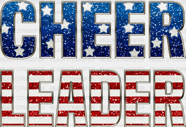 Cheerleader US Flag Design - Cheerleader DTF Heat Transfer