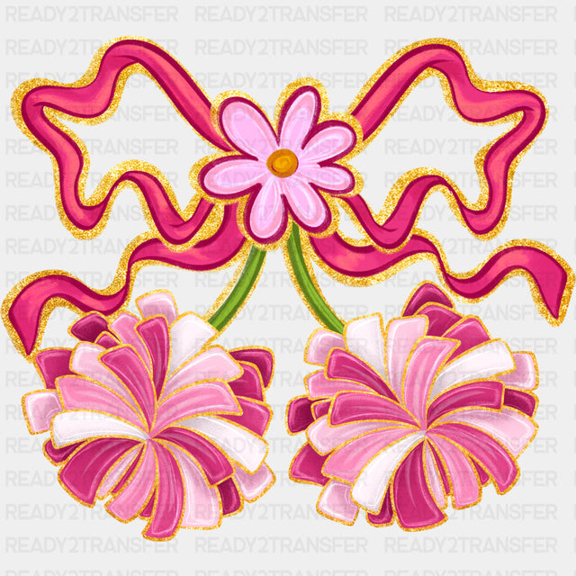 Cherry Pom Poms - Cheerleading DTF Transfers ready2transfer