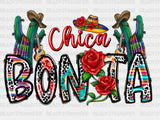 Chica Bonita Rose DTF Transfer