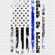 Chief Of Police - Police DTF Transfers ready2transfer Dark Color Design (See Imaging)