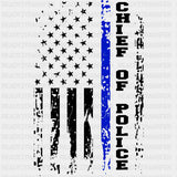 Chief Of Police - Police DTF Transfers ready2transfer Dark Color Design (See Imaging)