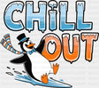 Chill Out Penguin - Funny DTF Transfer