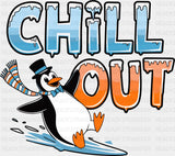 Chill Out Penguin - Funny DTF Transfer