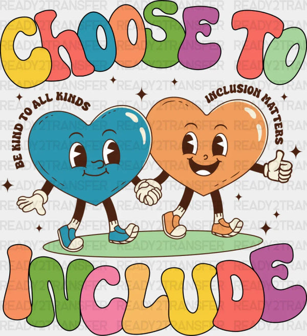 Choose To Include Hearts Design - Autism Awareness DTF Transfer