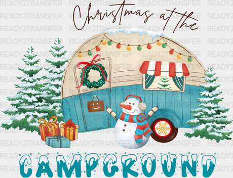 Christmas At The Campground - Winter Iron On Dtf Transfer