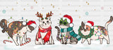 Christmas Cats In Snow - Dtf Transfer