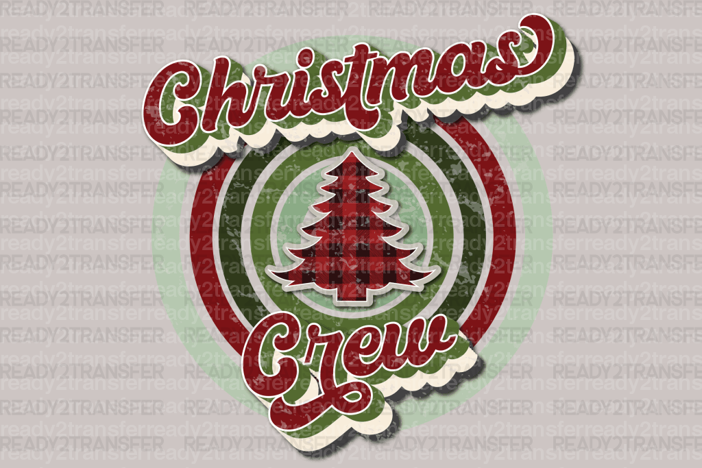 Christmas Crew Tree DTF Transfer - ready2transfer