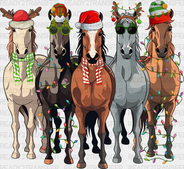 CHRISTMAS HORSES DTF Transfer