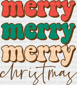 Christmas Merry Merry DTF Transfer ready2transfer