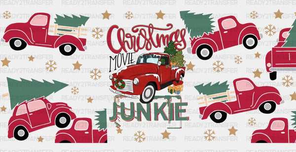 Christmas Movie Junkie - Christmas Cup Wrap UV Sticker Permanent UV DTF Decal