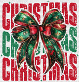 Christmas Red And Green Ribbon - Dtf Transfer
