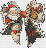 Christmas Ribbon - Christmas DTF Transfer Adult Unisex - S & M (10’’) / Dark Color Design (See Imaging)