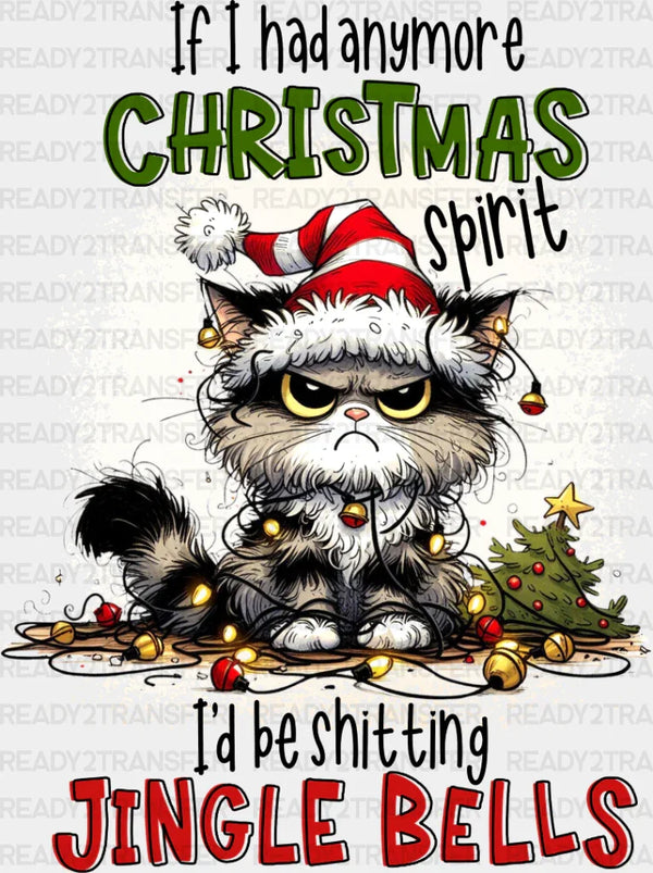 Christmas Spirit Cat - Christmas DTF Transfer