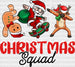 CHRISTMAS SQUAD DTF Transfer ready2transfer Black