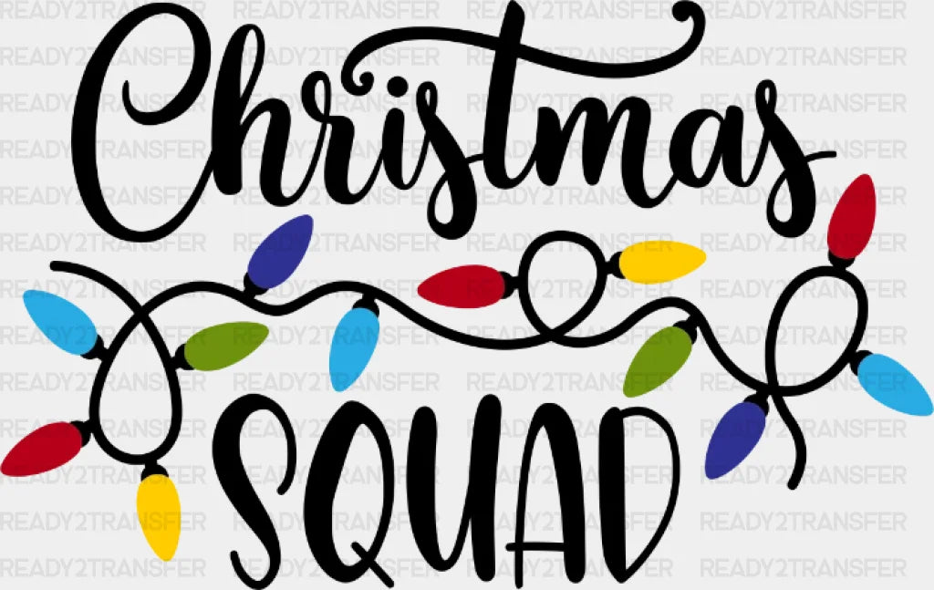 Christmas Squad Lights Dtf Transfer