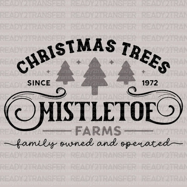 Christmas Trees Mistletof DTF Transfer - ready2transfer