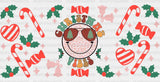 Christmas Vibes Smiley - Cup Wrap Uv Sticker Permanent Dtf Decal