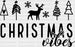 Christmas Vibess DTF Transfer ready2transfer Black