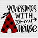 Christmas With My Tribe DTF Transfer ready2transfer Black