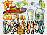 Cinco De Drinko Tequila DTF Transfer