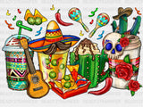 Cinco De Mayo Drinks DTF Transfer