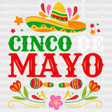 Cinco De Mayo Flower DTF Transfer