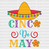 Cinco De Mayo Hat DTF Transfer