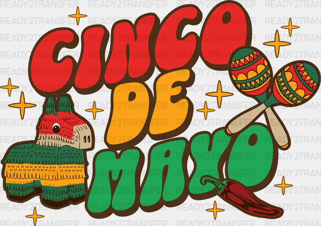 Cinco De Mayo Maracas - Cinco De Mayo DTF heat transfer ready2transfer
