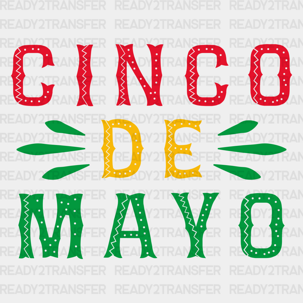 Cinco De Mayo Simple DTF Transfer