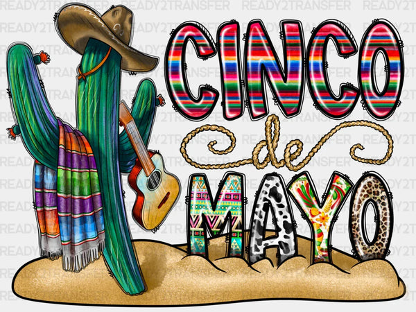 Cinco De Mayo Singer Cactus DTF Transfer