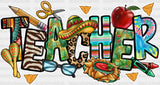 Cinco De Mayo Teacher Design - Teachers Dtf Heat Transfer Adult Unisex S & M (10’’) / White