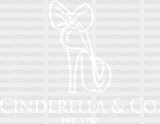 Cinderella & Co. Disney Dtf Transfer Adult Unisex - S M (10’) / White