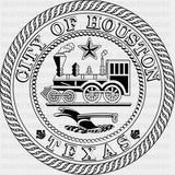 City Of Houston, Texas, B&W - States & Cities DTF Transfers ready2transfer Dark Color Design (See Imaging)