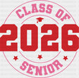 Class Of 2026 Senior Red & Pink - Graduation DTF Transfer